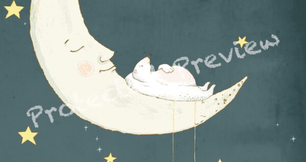 Bear Sleeping on Moon - Image 2